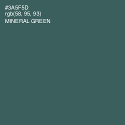 #3A5F5D - Mineral Green Color Image